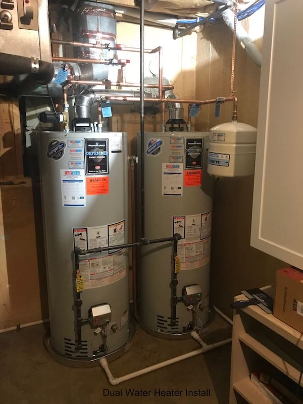 Dual Water Heater Install